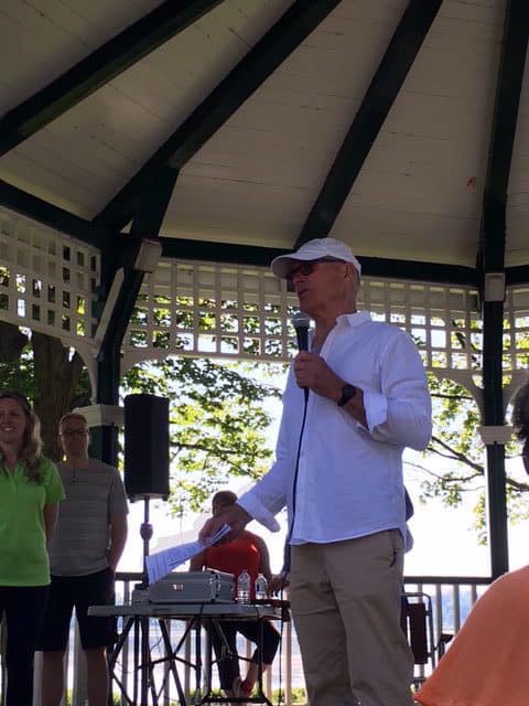 Participating In The 12th Annual Walk For Mental Health Awareness gather with community